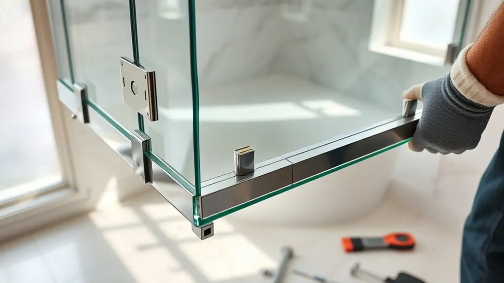 frameless shower door challenges