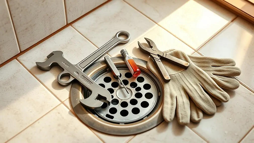 gather tools for drain removal