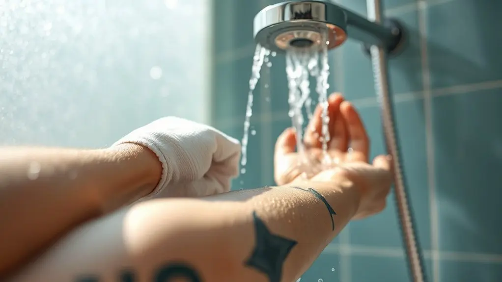 gentle tattoo shower cleaning