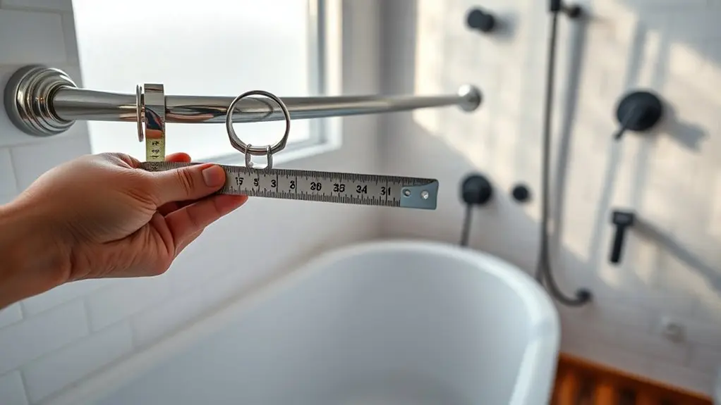 ideal shower rod height