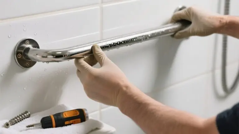 installing grab bar securely