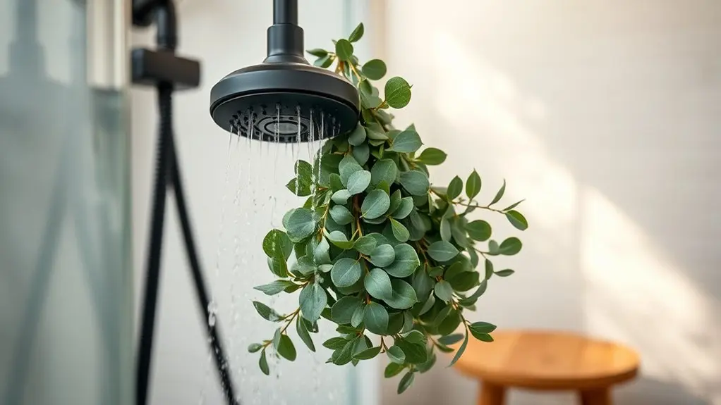 optimal eucalyptus shower placement