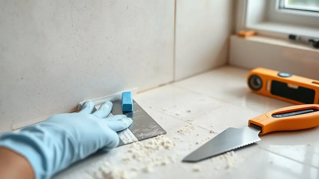 prepare shower walls thoroughly
