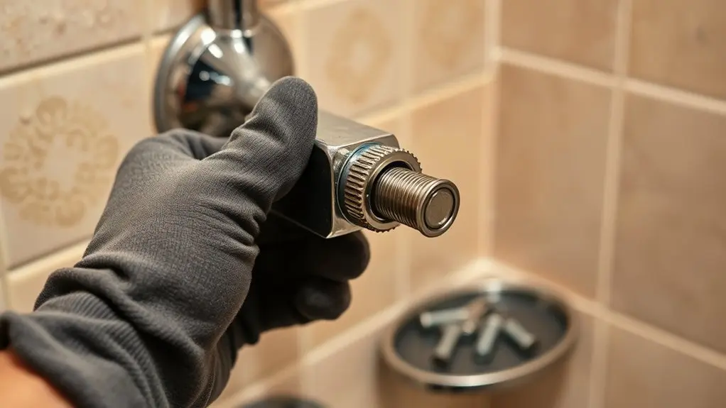 remove old shower diverter