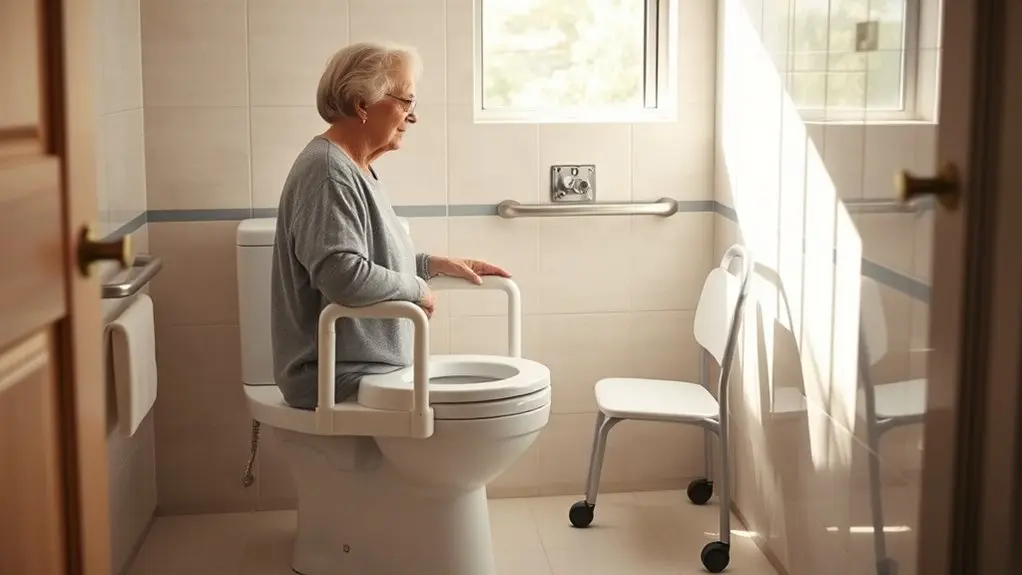secure adjustable bathroom aids