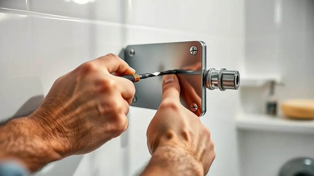secure fiberglass grab bar