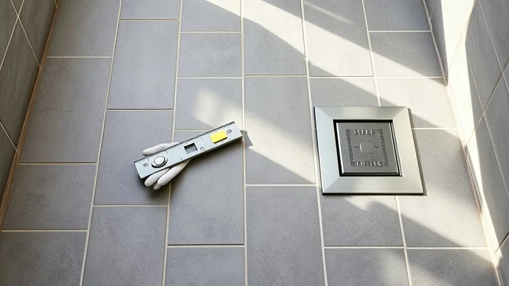 shower floor drainage slope
