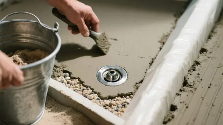 shower pan mortar selection