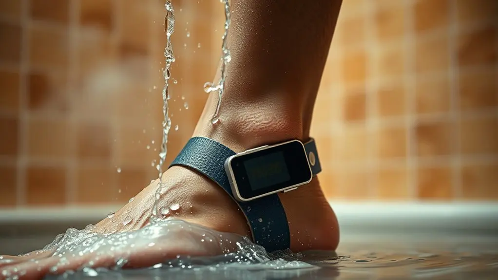 shower risks for ankle monitors