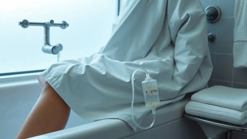 shower safely with catheter