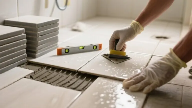 tile shower floor efficiently