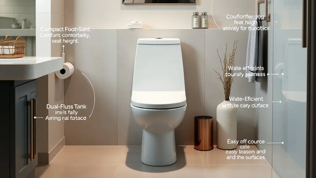 toilet size and efficiency