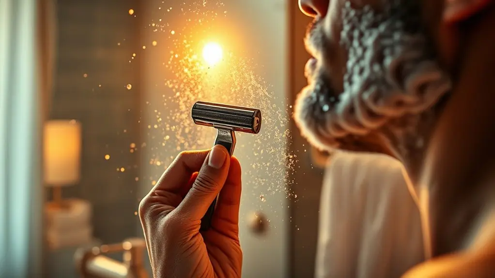 warm water enhances shaving
